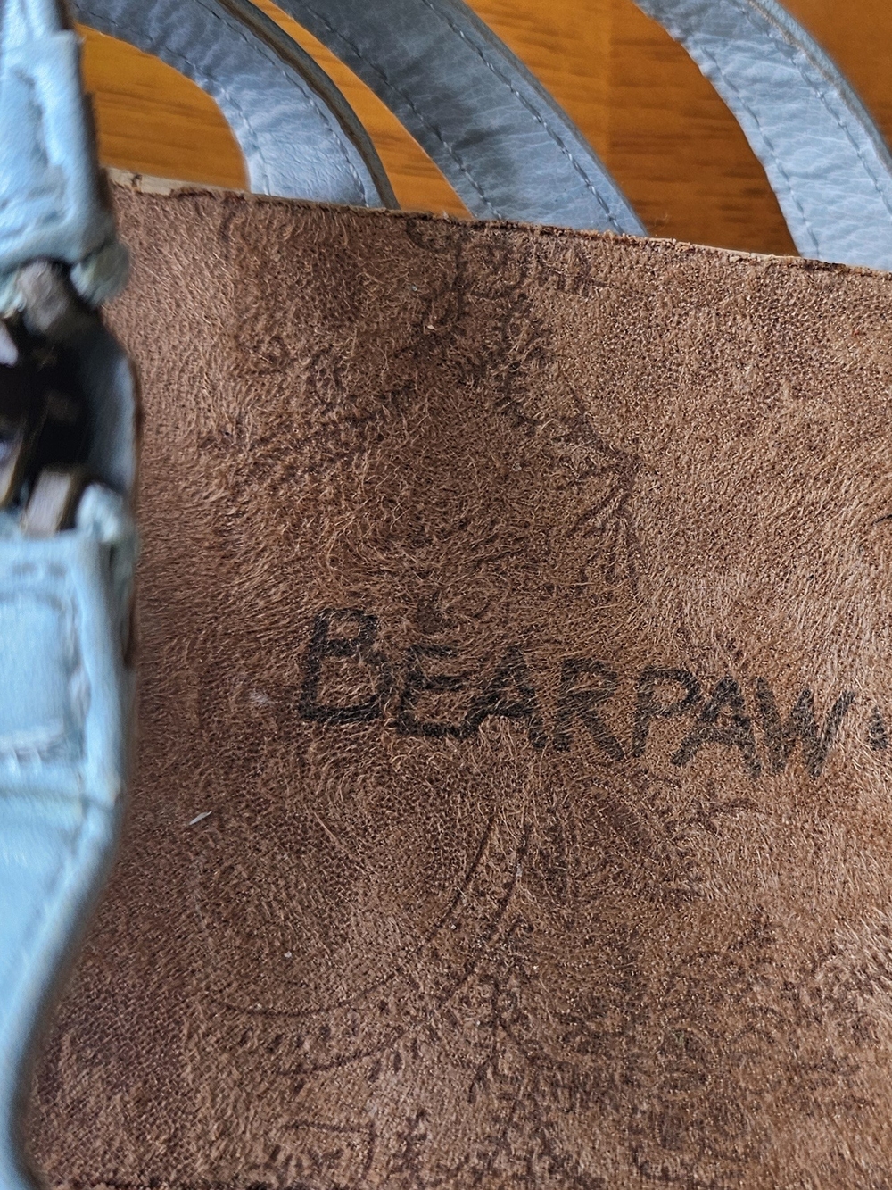 BearPaw Aqua Blue Gladiator,  slip on Sandals Size 8. - Picture 4 of 5
